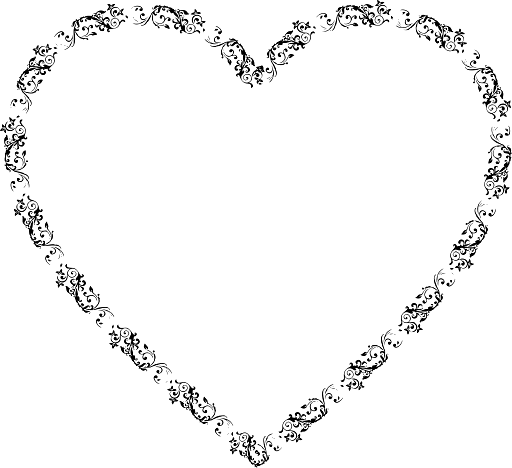 Abstract Romantic Heart Outline