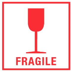 Transparent Fragile Sign