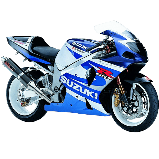 Blue Suzuki Motorcycle