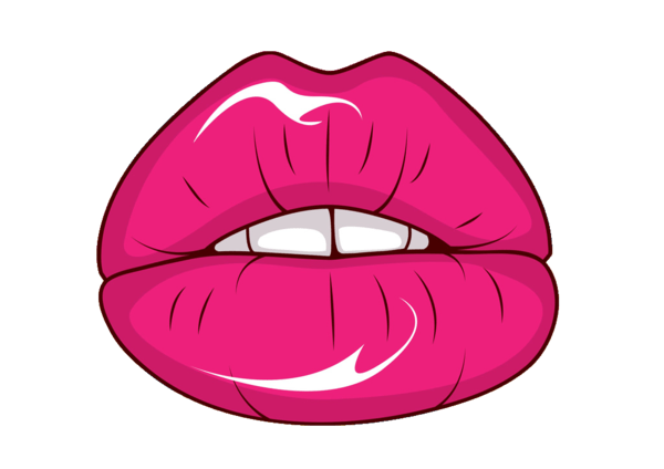 Cartoon Lips Shiny