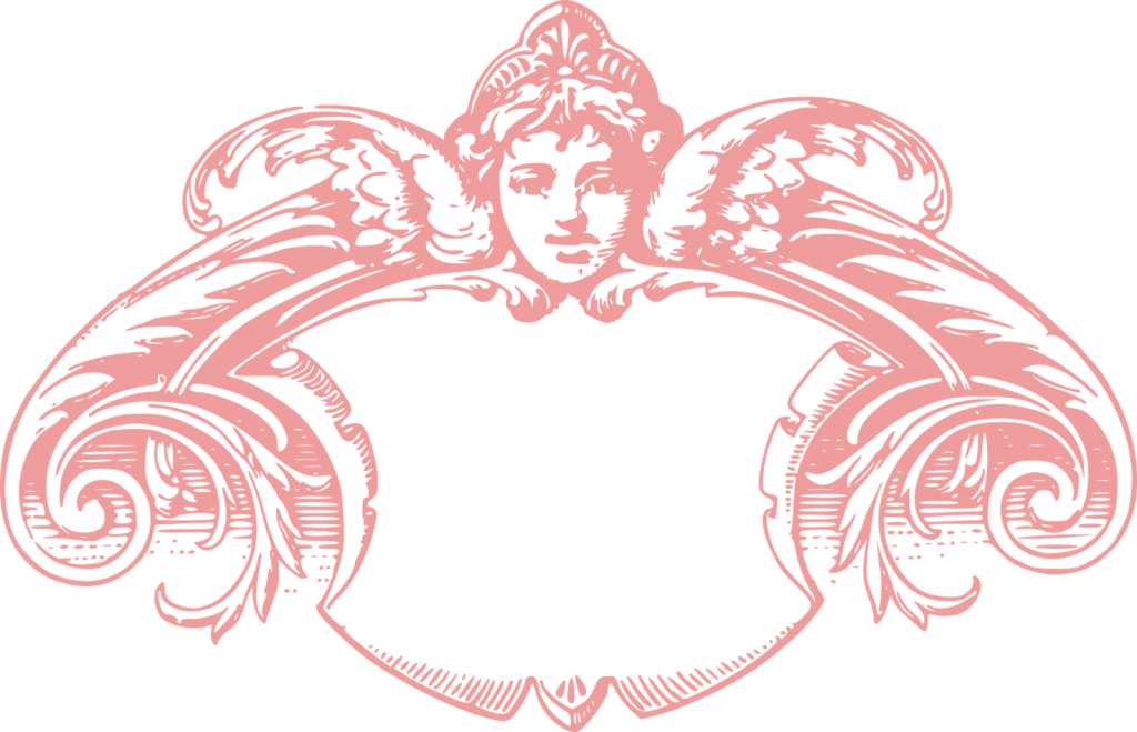 Rose Vintage Frame With Face On Top