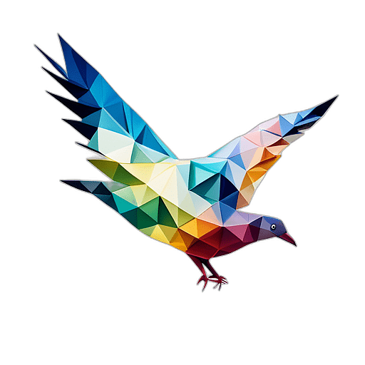 Peace Dove In Abstract Art, With A Twisted Olive Branch., In The Style Of A Cartoon Animation Character - Full Body, Single View, No Shadow