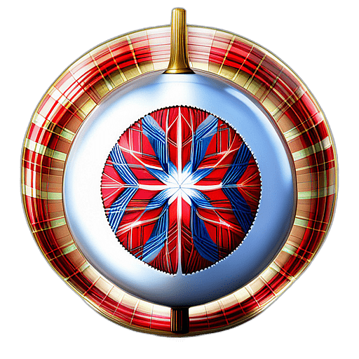 Tartan Pattern Bauble With A Traditional Look, Minimalist - Single Item, Decorated Christmas Bauble, High Detail, No Shadow