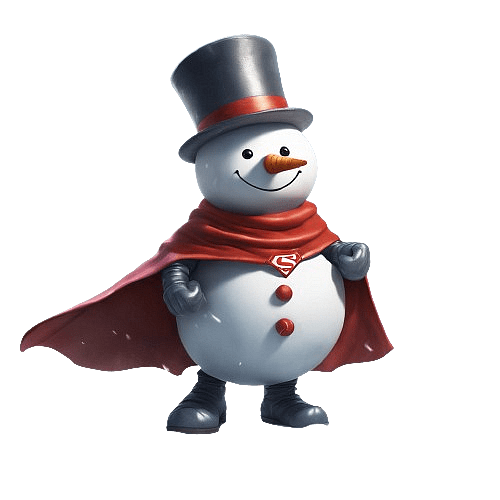 Superhero Snowman