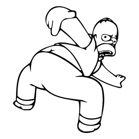 Homer Butt Homero Trasero