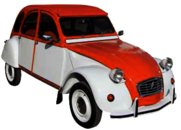 Citroën 2CV Orange White