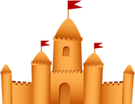 Playful Sand Castle Clipart