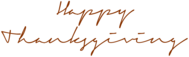 Happy Thanksgiving Signature Text