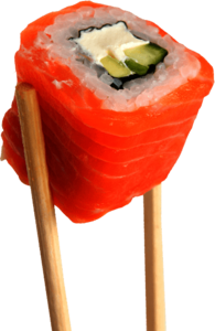 Salmon Roll Sushi On Sticks