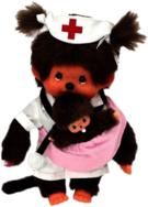 Monchhichi Nurse and Baby
