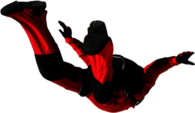 Skydiver Before Opening Parachute