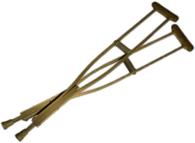 Pair Of Wooden Crutches