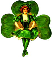 St Patrick's Day Vintage Shamrock Figure
