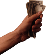 Hand Holding Cash Money