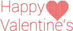 Happy Valentine's Modern Text Red Heart