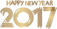 Gold Happy New Year 2017