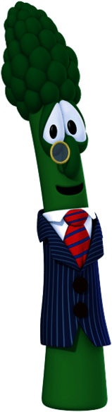 Archibald Asparagus Wearing Suit