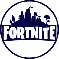 Fortnite blue logo round