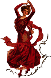 Vintage Art Nouveau Dancer