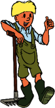 Jommeke Working In the Garden