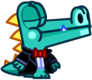 Marcel Le Uppity Croc Monsieur Eyes Closed