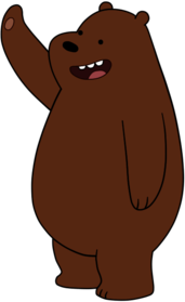 We Bare Bears Grizzly Waving