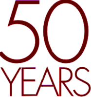 50 Years Red Letters