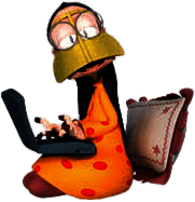 Freej Um Allawi Working on Laptop