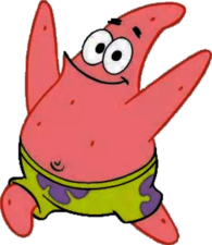 Patrick Star Running Happy