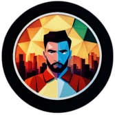 Tattoo Parlor, Minimalist App Icon - Circle Icon Bevel Border