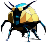 Goliath Beetle, Children'S Cartoon Animation Style -  Full Body, Single View, No Shadow