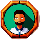 Language Learning, Minimalist App Icon - Circle Icon Bevel Border