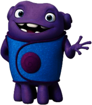 Home character Oh saying hello