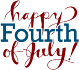 Happy Fourth of July red and blue