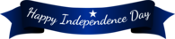 Happy Independence Day blue banner