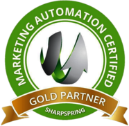 SharpSpring Gold Partner round logo seal