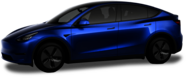 Blue Tesla Model Y Side View