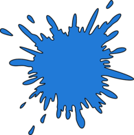 Large Blue Paint Splatter