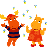 Tyrone and Tasha Playing With Fireflies