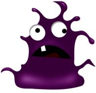Purple Blob with Face