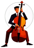 Low poly cello app icon