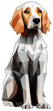 English Setter, Children'S Cartoon Animation Style - Full Body, Single View, No Shadow