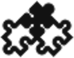Three Grey and Black Puzzle Pieces