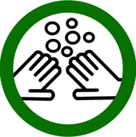 Wash Your Hands Green Sign