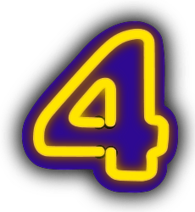 Neon Number 4