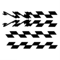 Checred Stripe With Jagged End