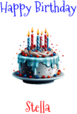 Happy Birthday Stella Custom Message