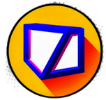 Comic Book Store, Minimalist App Icon - Circle Icon Bevel Border