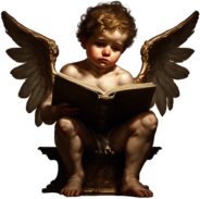 Cherub Holding a Book