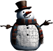 Puzzle Piece Snowman